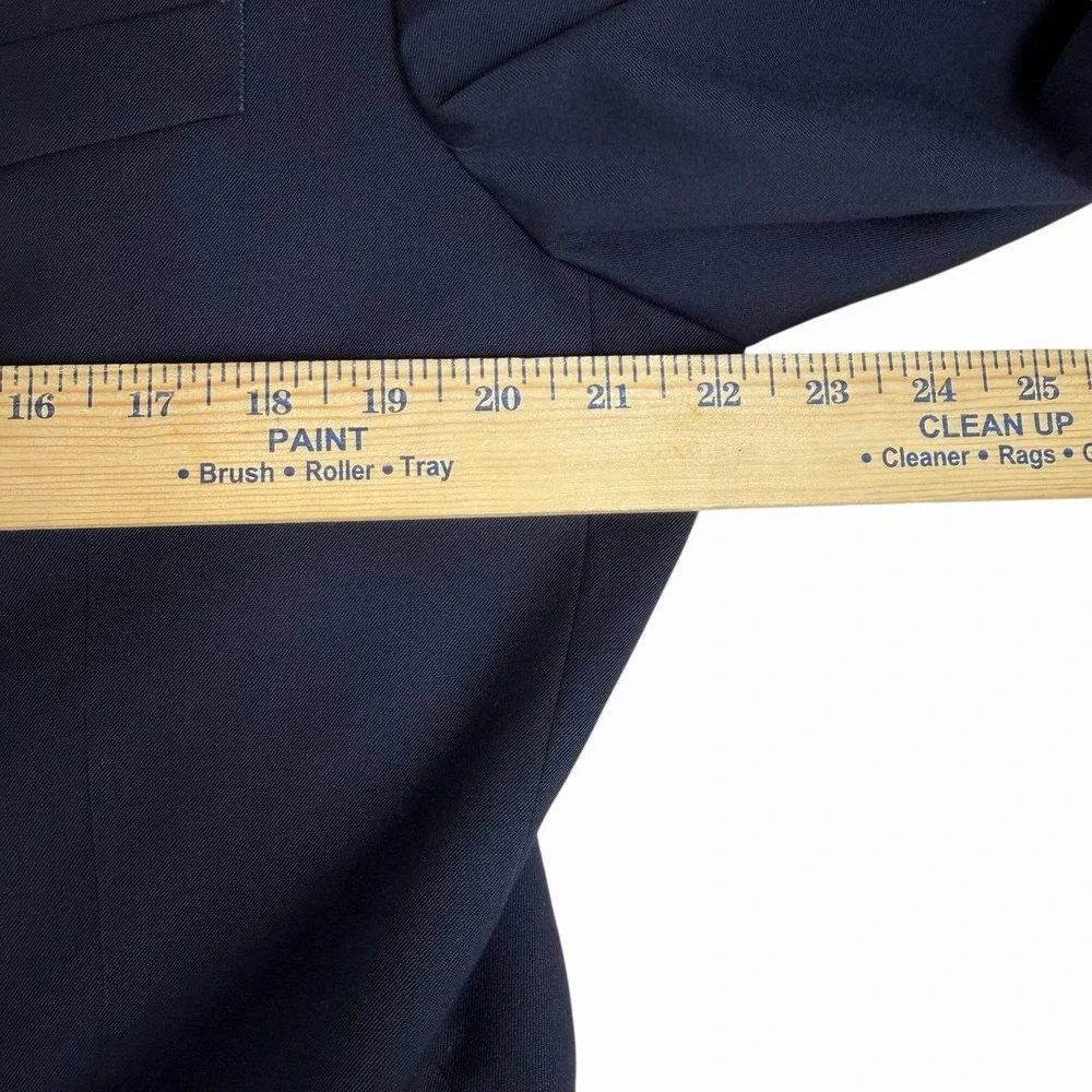 Lauren Ralph Lauren Navy Wool Blend Gold Button Sport Coat Blazer Jacket Men 46L
